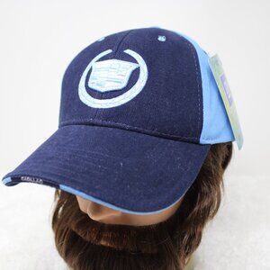 Cadillac Baseball Hat NWT Blue Old Stock Steve Barrys GM Adjustable Cotton Cap